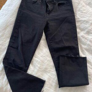 J Brand Black Stretch Cropped Jeans
